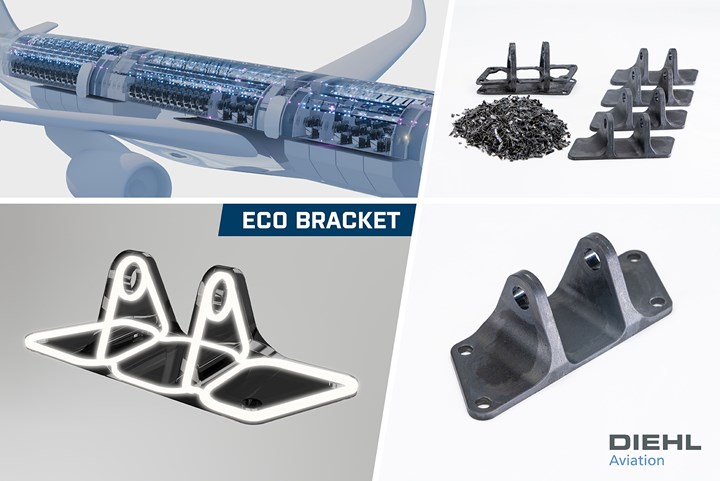 Diehl Aviation和9T Labs推出了Eco Bracket3D打印的飞机客舱部件