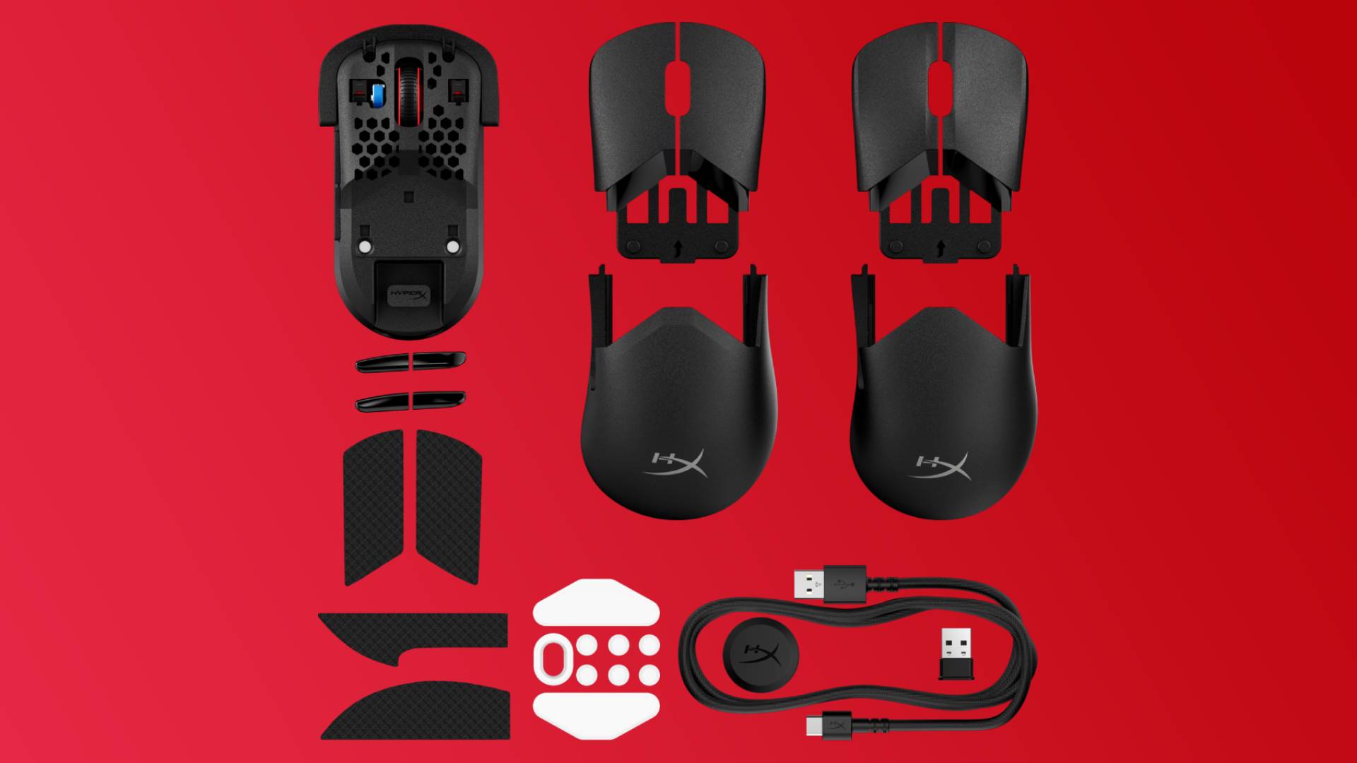 HyperX 推出配备可混合搭配磁性部件的模块化游戏鼠标